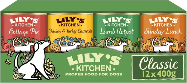 Lily's Kitchen Natural Adult Wet Dog Food Tins Classic Dinners Variety Pack