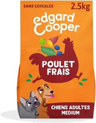 Edgard & Cooper - Nourriture pour Chien (Poulet Frais, 2.5 kg) Sans Gluten, Protéines Réelles et Ingrédients de Qualité, Hypoallergénique