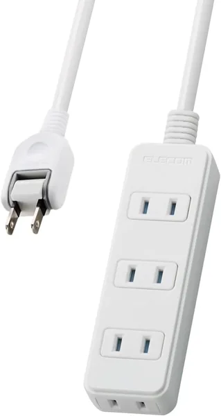 エレコム T-ST02N-2410WH パワーサプライタップ、塵防止シャッター付、4口、3.3フィート(1m)、ホワイト ベストディール