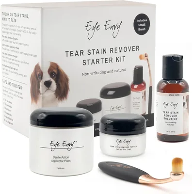 Eye Envy Dog Tear Stain Remover Kit - 30-45 Day Supply, 2-Step System