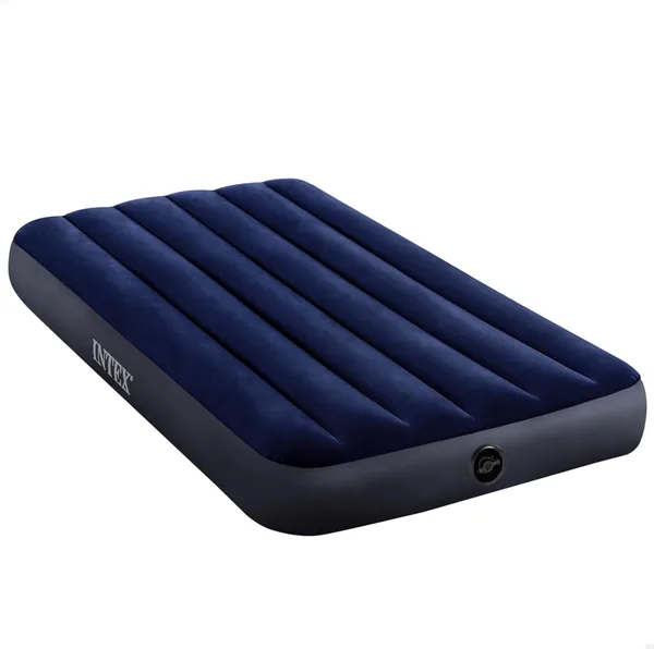 Intex Classic Downy Blue Dura Beam Series Twin Airbed, Blue, 191 x 99 x 25 cm (L x B x H)