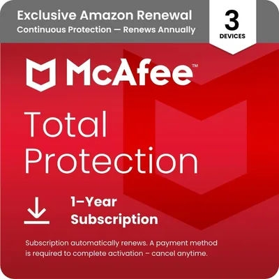 McAfee Total Protection 3-Device 82% Off