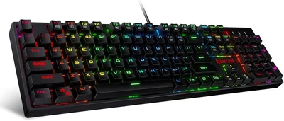 Redragon K582 SURARA RGB LED Backlit Mechanical Gaming Keyboard 104 Keys - Linear and Quiet Red Switches | Best Deal
