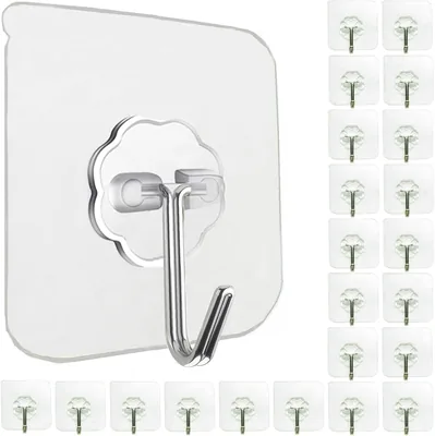 Jiaweixiang 24 Self Adhesive Hooks - 15kg Max