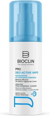 BIOCLIN Deo Pro Active Vapo 48H - 100 ml - Deodorante contro la sudorazione ormonale - Senza gas - Alcol e Parfum Libero - Best Deal