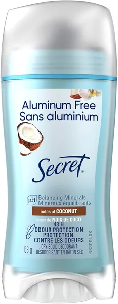 Secret Aluminum Free Deodorant for Women Coconut Scent 68g