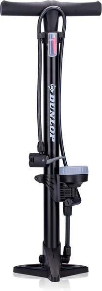 Dunlop Fietspomp 160/180PSI-11/12Bar - Fiets Pomp voor Dunlop, Schrader en Frans Ventiel - Staande Pomp met Adaptoren