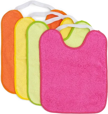 Paquete Ti TIN 4 Pañales Bebé Impermeables 31x24 cm, 6-12 Meses | 90% Algodón Rizado Suave y Absorbente, Ideal para Guardería, Ajustable