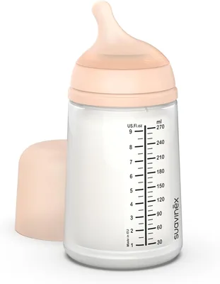 Suavinex, Botella Anti-Colic Cero Cero con Flujo Medio Silicona Chupete (M) - Botella para Bebé + 3 Meses, Ideal para Lactancia Materna
