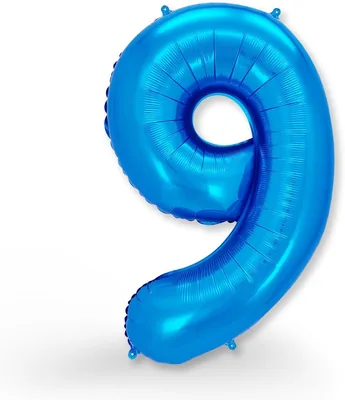 Funxgo Folienballon 9, Heliumballon, Ballonschriftzug, Wiederverwendbarer Riesenballon für die 9. Geburtstagsfeier