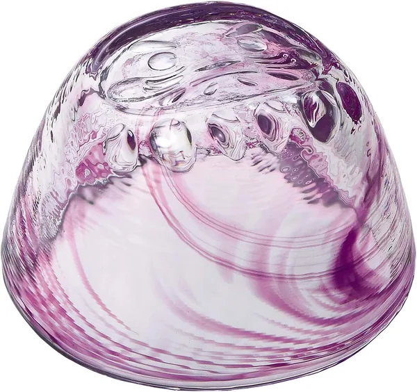 Aderia F-47151 Sake Cup Edo Glass Daruma Sumi Stream Purple 2.4 fl oz (70 ml) Ochoko Sake Glass Set of 1