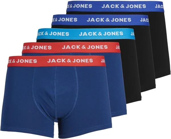 JACK & JONES Jaclee Trunks pour Homme - Cuissard (Pack de 5) - 17% de réduction