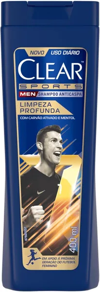 Clear Sports Men Shampoo Anticaspa Limpeza Profunda 400Ml