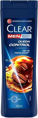 Shampoo Anticaspa Men Controle de Queda 400ml Branco