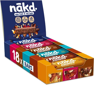 Nakd Variety Pack Raw Fruit & Nut Bars - 18 x 35g