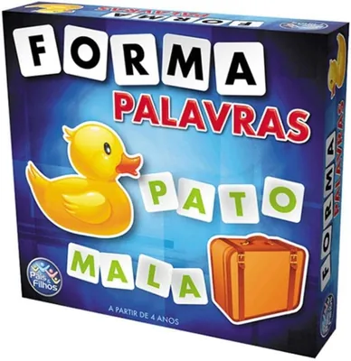 Pais & Filhos | Forma Palavras | Jogo Educativo de Alfabeto com 160 Letras + 8 Cartelas - Desenvolve Leitura, Vocabulário e Raciocínio (47% de Desconto)