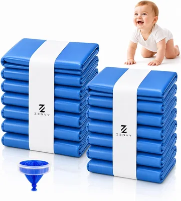 12 x 4.5 m Scented Nappy Feeder Refills, Compatibile Universale con la Maggior Parte dei Sistemi, Adattatore Incluso, Sacchi Anti-Odore Multistrato