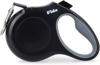 Fida Retractable Dog Leash 16ft Black, Small Dogs up to 26 lbs, Tangle Free