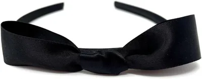 Black Satin Bow Headband - Storybook Dress Up