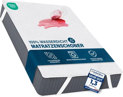 Utopia Bedding Matratzenprotektor, 140 x 200 cm, wasserdicht, mit Elastischen Eckgurteln, OEKO-TEX zertifiziert, Atmungsaktiv