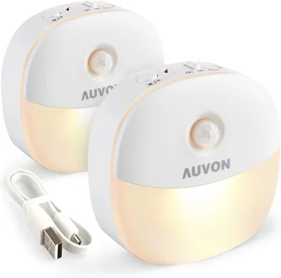 AUVON Magnetic Night Light 2 Pack Motion Sensor