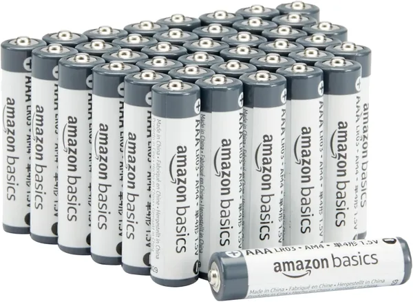 Amazon Basics 40-Pack AAA Alkaline Industrial Batteries, 1.5 Volt, 5-Year Shelf Life