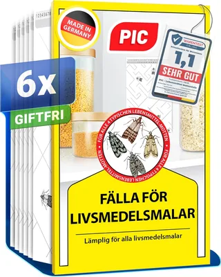 PIC Food Malt Trap 6x - Fodmaltfängare mot huvudväxlingar i köken