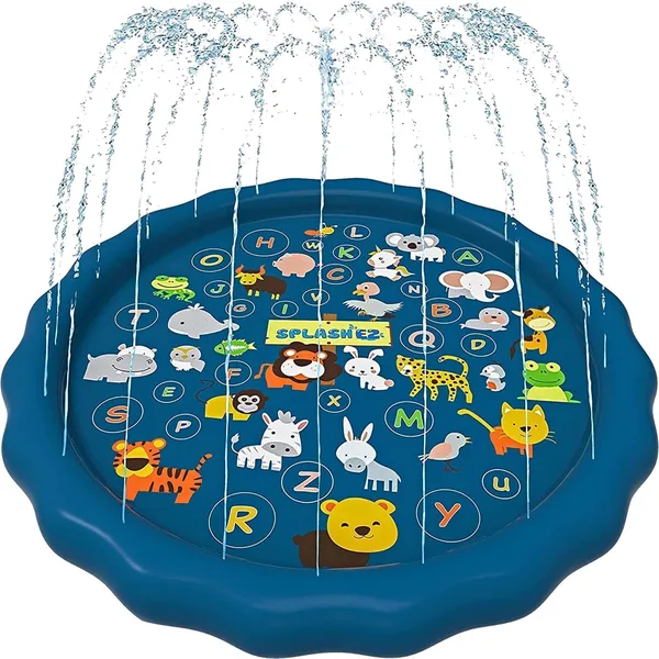 SplashEZ 3-in-1 Splash Pad, Sprinkler for Kids, and Wading Pool for Learning