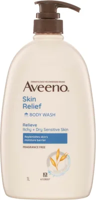 Aveeno Skin Relief Gentle Fragrance Free Body Wash Relieve Extra Dry Itchy Sensitive Skin PH-Balance
