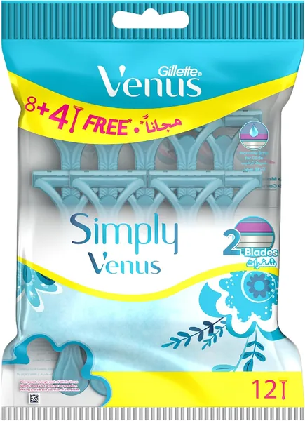GILLETTE SIMPLY VENUS 2BLADES DISP.(8+4)12 PCS