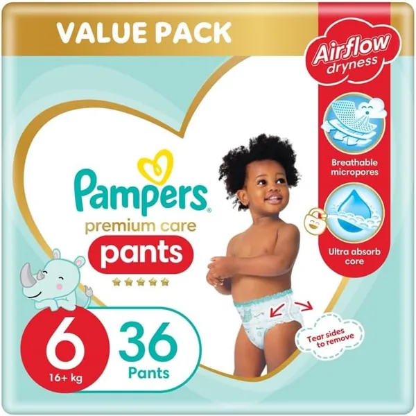 Pampers Premium Care 36 Baby Pants, Size 6 | Save 43%