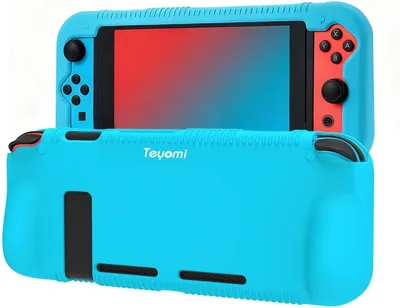 Teyomi - Compatibele Nintendo Switch Case met 2 Spelkaartenhouders, Schokbestendig en Scratchbestendig Silicone Hoes
