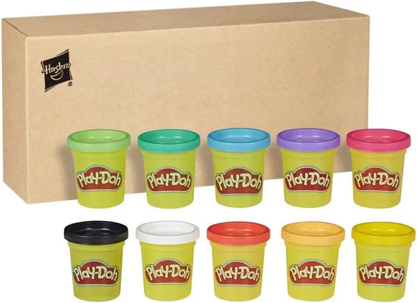 Play-Doh Modelling Dough Set of 10 Pots of Different Colours