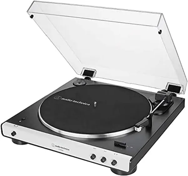 Audio-Technica LP60XBTWH Turntable Blanc: Système Auto-Tourne Disque Vinyle Sans Fil 22% Off