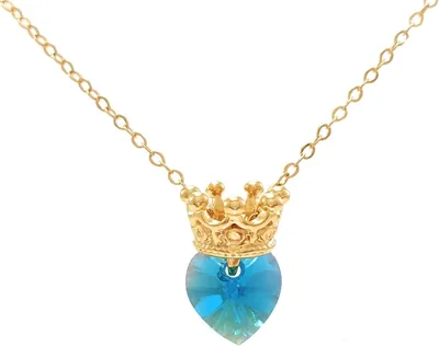 Collar de Princesas con Corona y Cristal de Swarovski