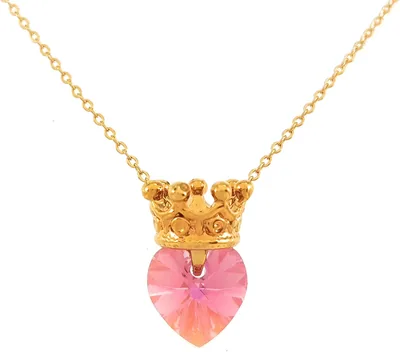 Tutti Joyeria - Collar de Princesas con Corona y Cristal de Swarovski - Princess Crown Necklace with