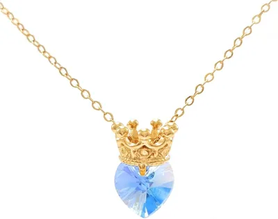 Collar de Princesas con Corona y Cristal de Swarovski