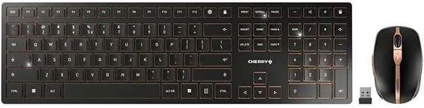 CHERRY DW 9000 Slim Bluetooth Keyboard en Muis Set, Zwart, 80% Korting