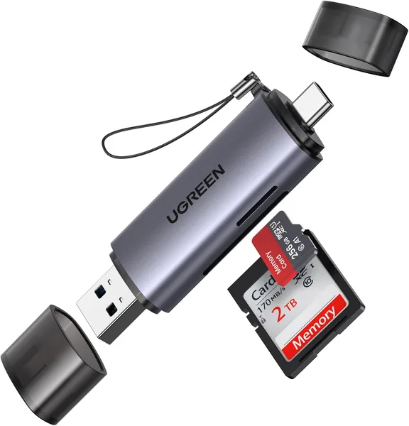 UGREEN SD Card Reader USB 3.0/USB C OTG Dual Slot Memory Card Adapter