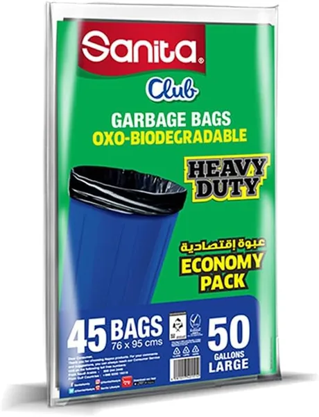 Sanita Club Garbage Bags 50 Gallons 45 Bags