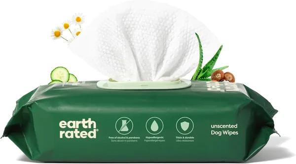 Earth Rated Pet Wipes for Dogs and Cats
