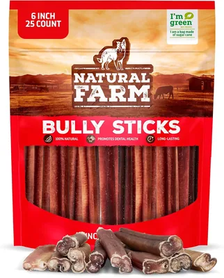 Natural Farm Bully Sticks 6 Inch - 25 Count Best Deal