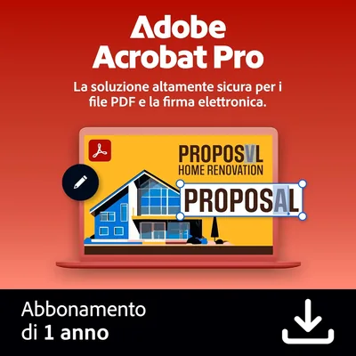 Adobe Acrobat Pro | 1 Anno | PC/Mac | Download Digitale - Miglior Prezzo