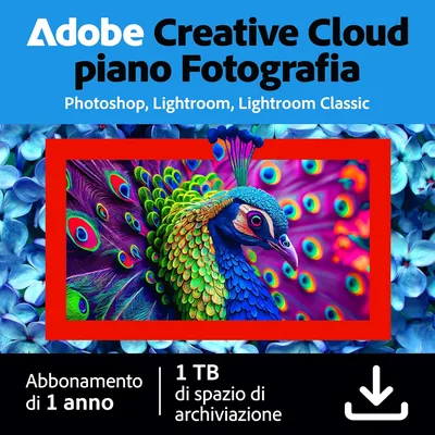 Creative Cloud Fotografia piano | Standard 1TB | 1 Anno | PC/Mac | Download Digitale
