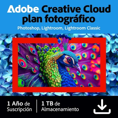 Plan Fotografía Creative Cloud | 1TB | 1 Año | PC/Mac | Código de Activación por Correo Electrónico