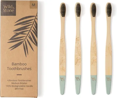 Wild & Stone Bamboo Toothbrush Pack of 4 Best Deal