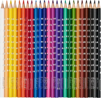 Pelikan Silverino Matite Colorate con Impugnatura Ergonomica e Bastoncino Triangolare per Bambini, Crayon Intenso e Lavabile, 24