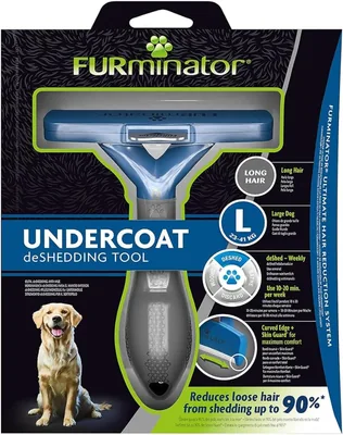 Furminator T691657 Szczotka dla Psa, L, Szary/Granatowy - Najlepszy Ceny