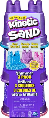 Kinetic Sand Multipack Destellos: 3 paquetes con moldes y 12 oz | Ahorra un 36% en Amazon