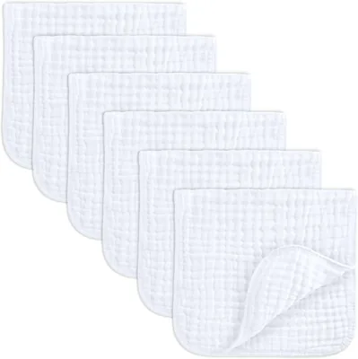Comfy Cubs Muslin Burp Cloths 6 Pack